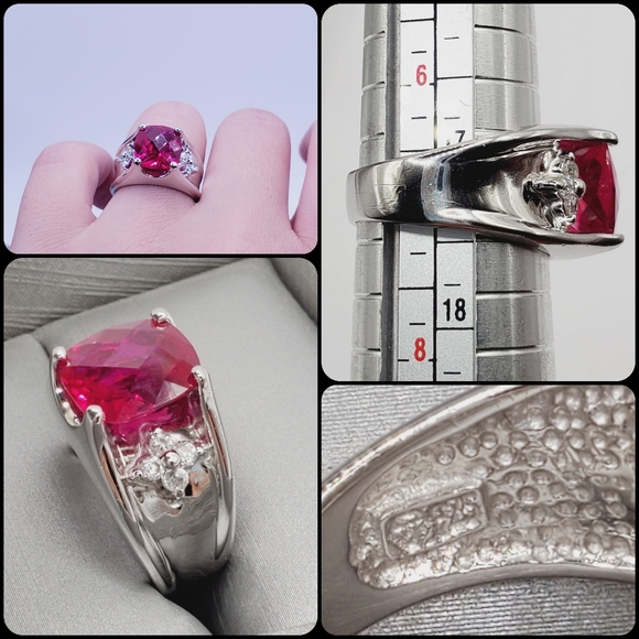 Ruby Flower Ring - Picture 3 of 3
